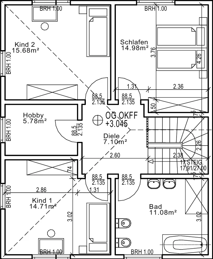 Grundriss Obergeschoss